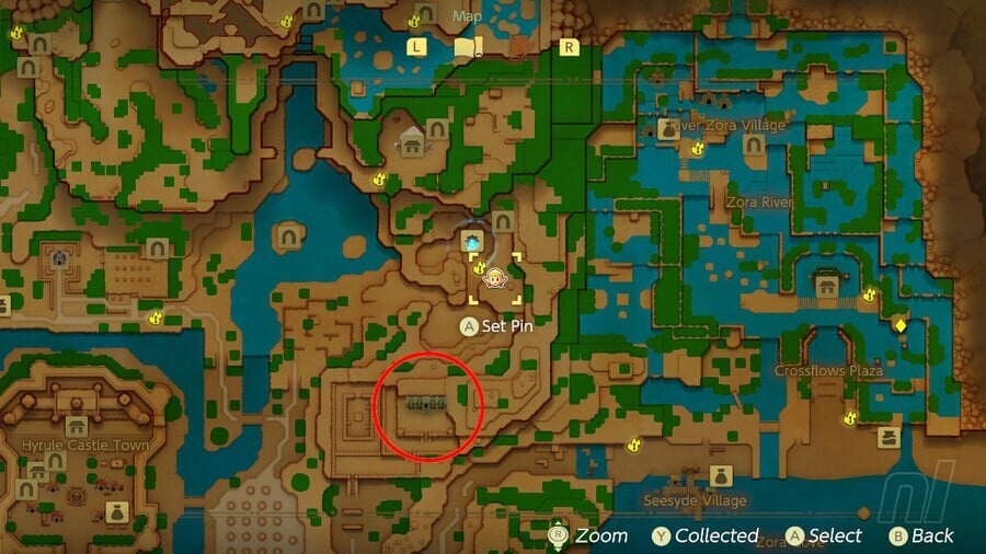 Eastern Temple location on Hyrule Map