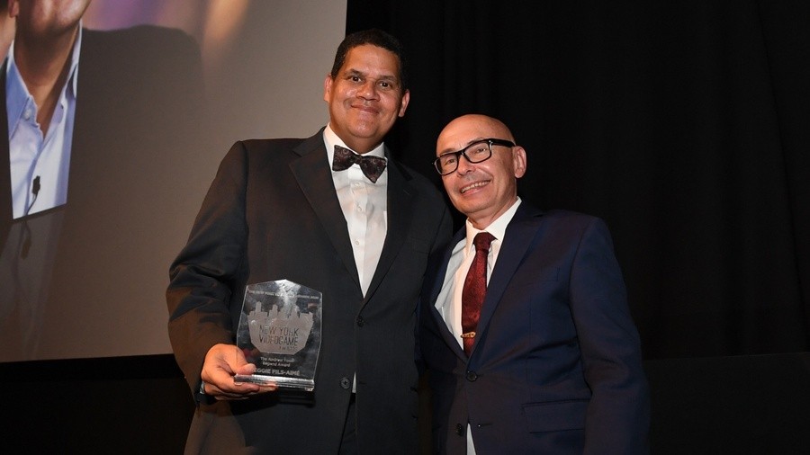 Reggie Fils-Aimé receives the Legend Award at the 9th annual New York Game Awards