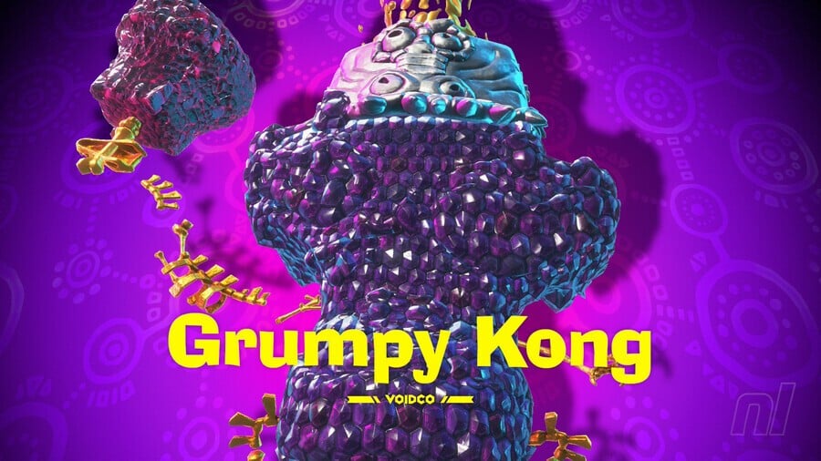 Donkey Kong Bananza Grumpy Kong Radiance Layer Boss