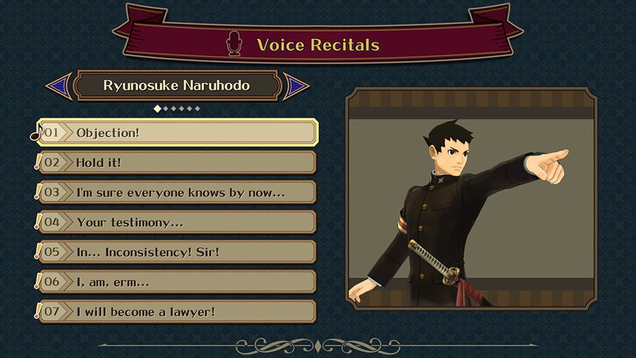The Great Ace Attorney Chronicles: Voice Recitals