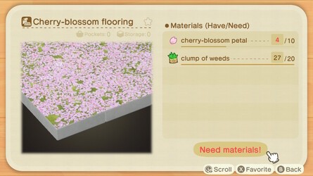 Cherry-blossom flooring Animal Crossing New Horizons