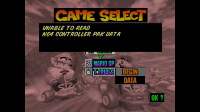 Controller Pak Emulation Limits Mario Kart 64 Features on Wii U Virtual Console