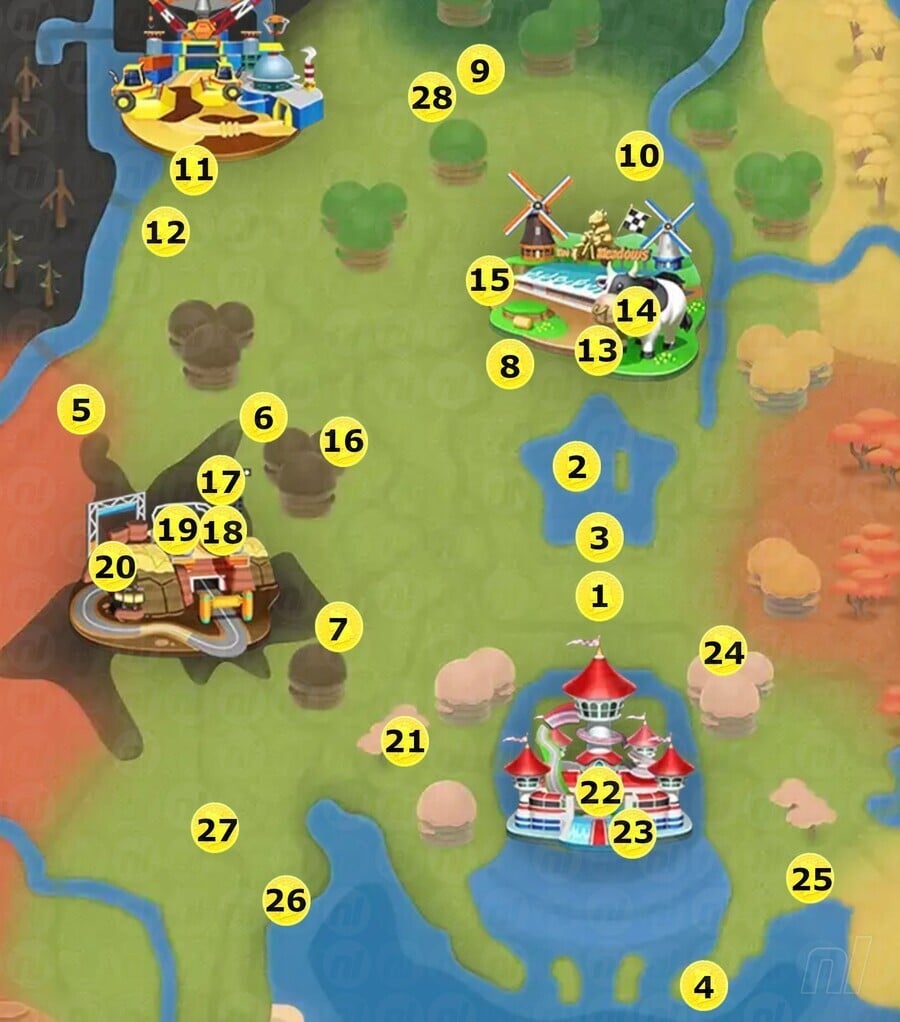 Central Region Peach Medallion Map