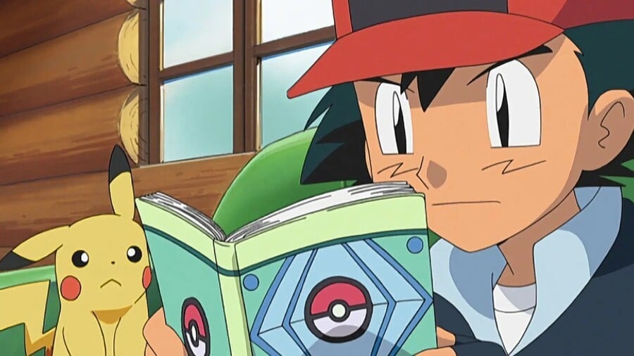Pokemon Ash And Pikachu Reading A Book In Anime