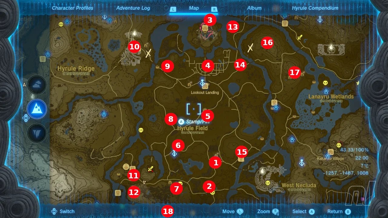 Maps and Locations, Hyrule Map