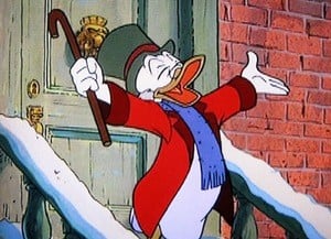 Even old Scrooge McDuck is happy