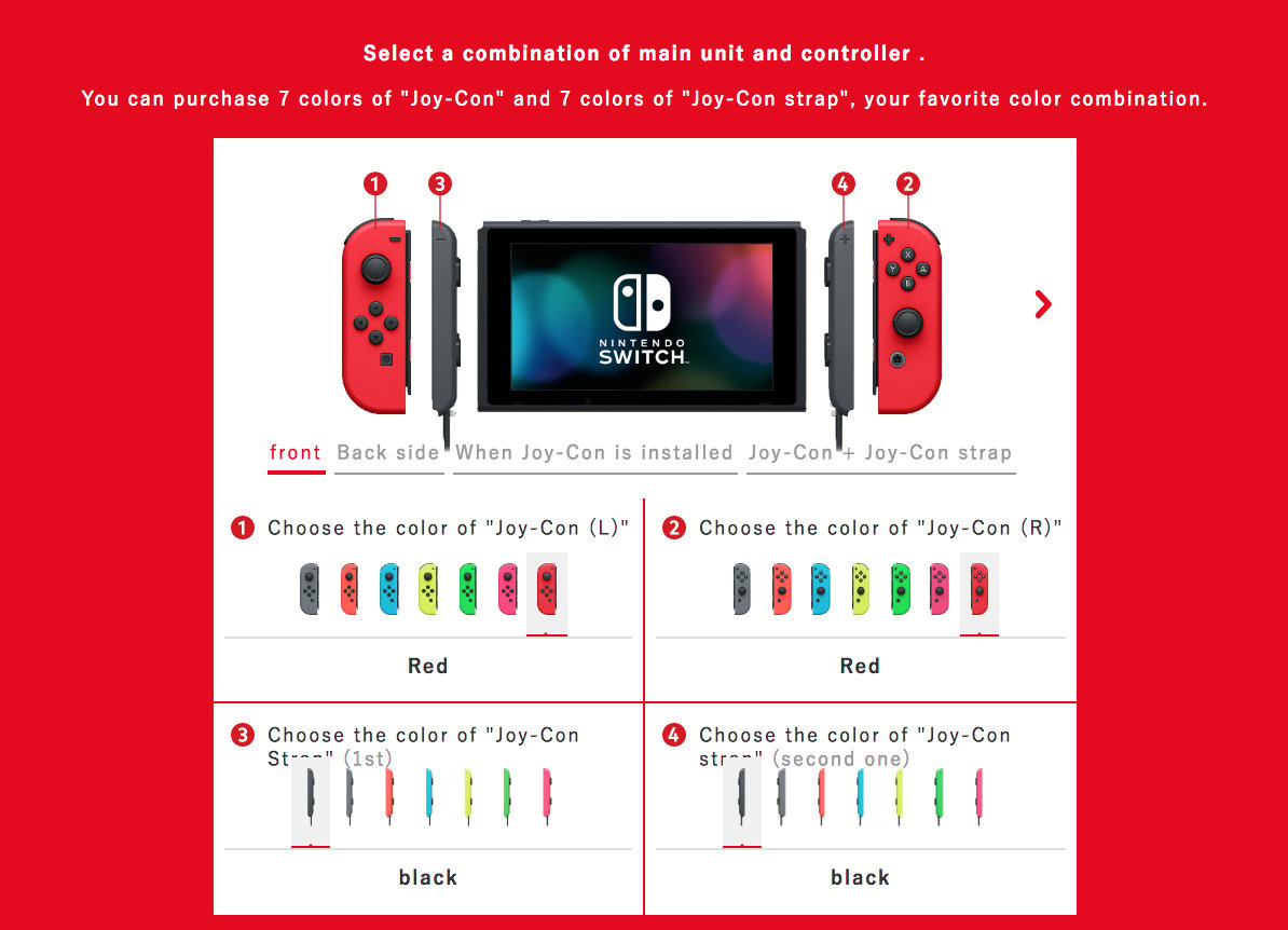 Nintendo lets Japanese gamers build custom Switch bundles