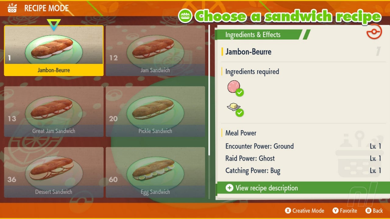 Pokemon Shiny sandwich guide Shiny Sandwich Recipe Chart (Updated)  Sparkling Power Lvl 3 + Title Power