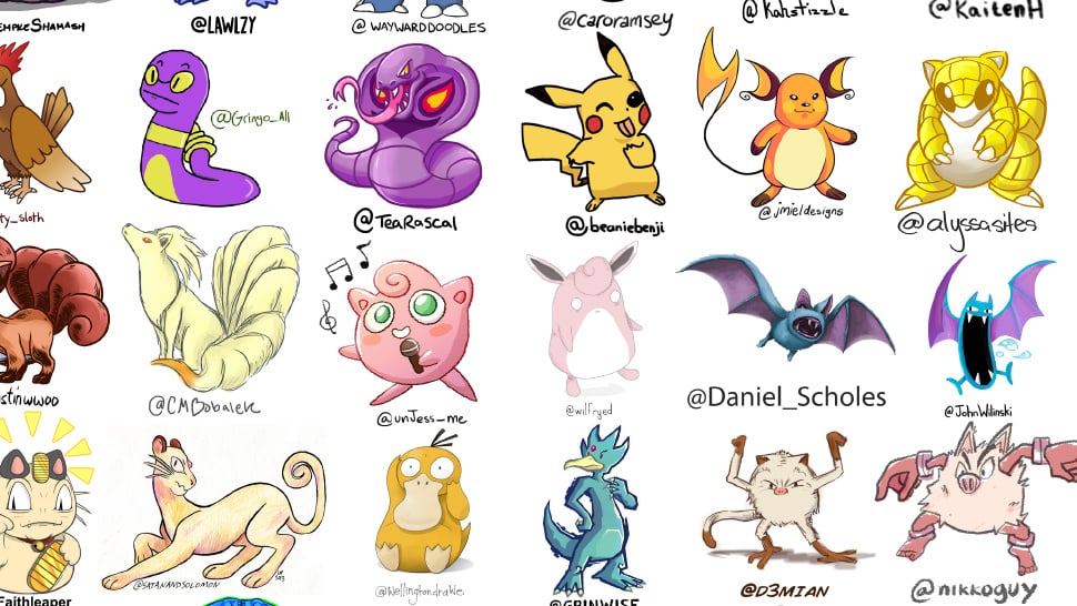 All 151 Kanto Pokémon Are Together, Each Drawn by a Different Artist