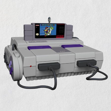 Nintendo Super NES console memory decoration with light and sound