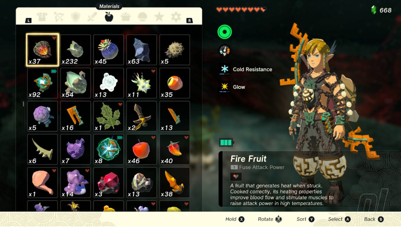 User Interface in The Legend of Zelda: Breath of the Wild