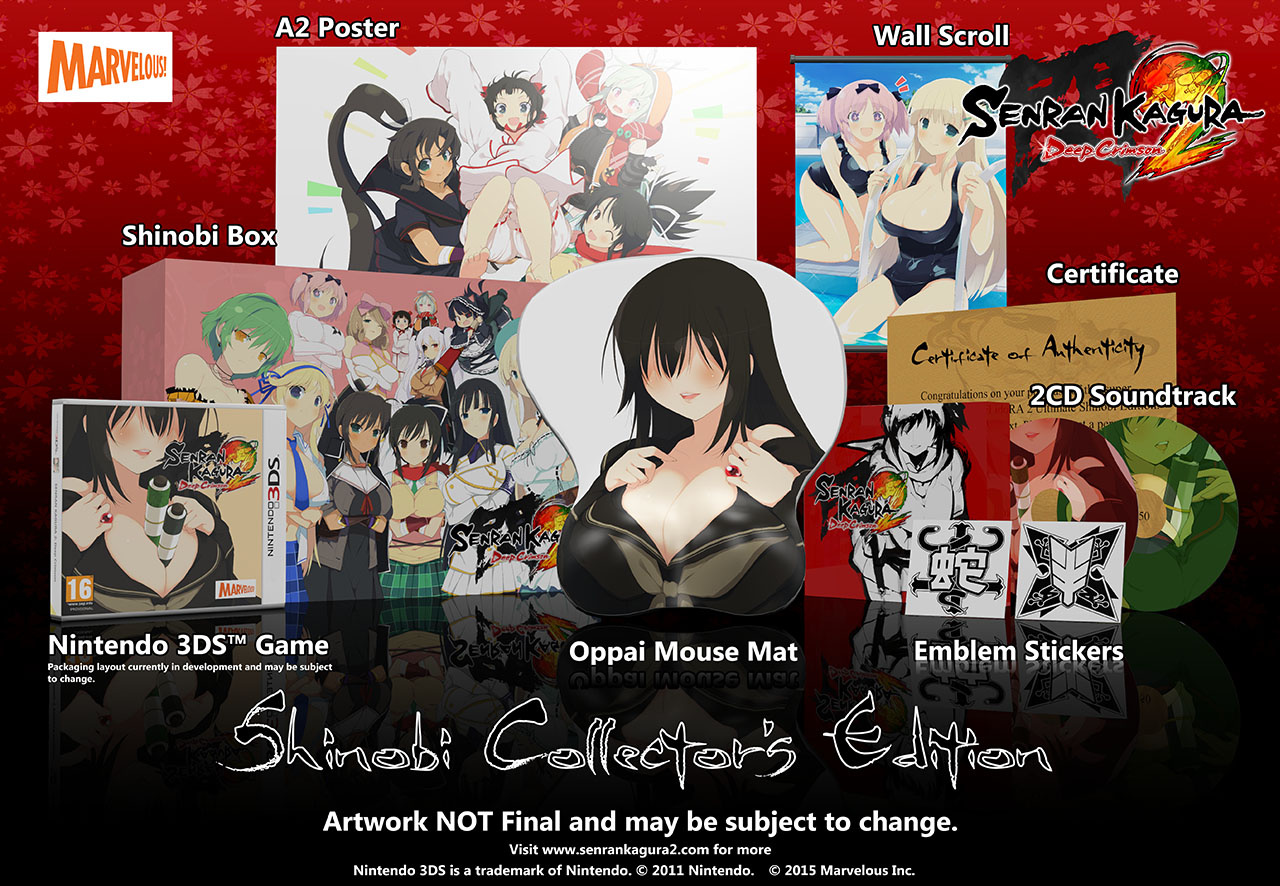 Senran Kagura 2: Deep Crimson Double D Edition Nintedno 3DS 