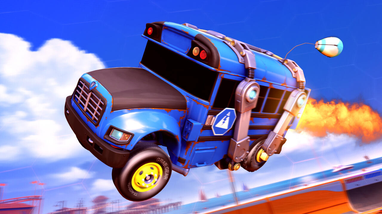 The Fortnite Battle Bus Drops Into Rocket League S Very First Free To Play Event Later This Week Nintendo Life - bus network news retro bus roblox