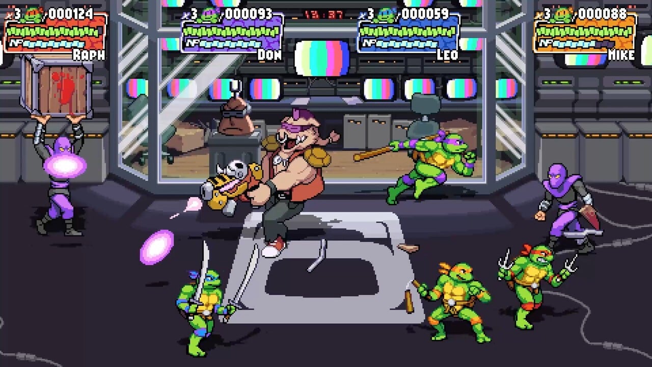 tmnt 4 turtles in time throw