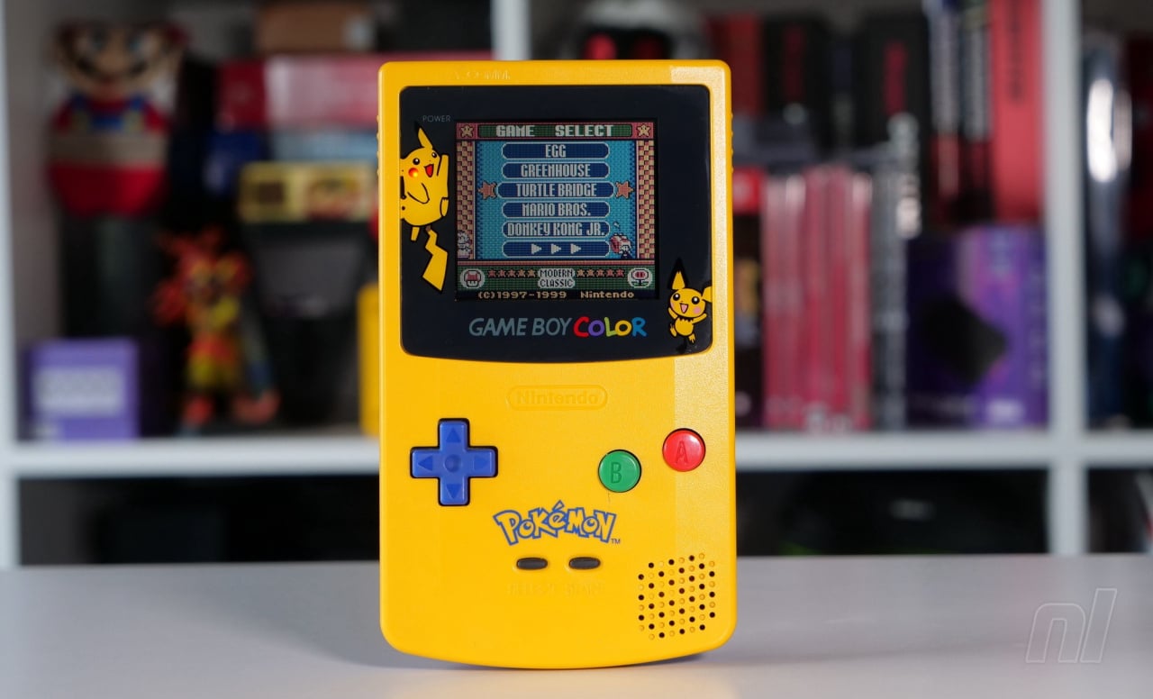 Nintendo Game Boy Color Yellow Game Console With Backlit Screen