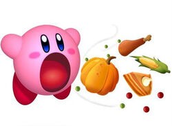 Nintendo of America Warns Of Kirby's Appetite in Thanksgiving Message