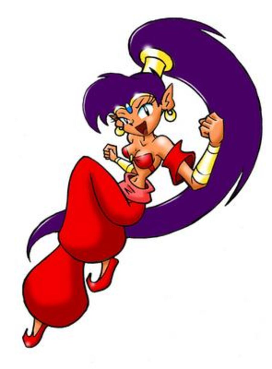 The heroine of the piece, Shantae