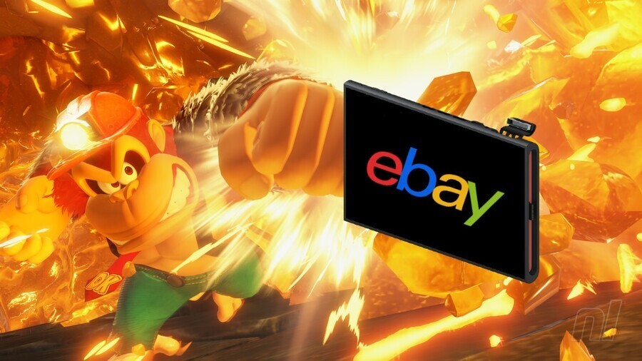private detective Donkey Kong Banaza punching a Switch 2