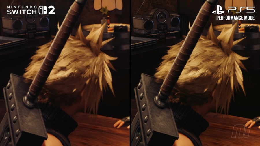 Final Fantasy VII Remake Intergrade Switch 2 PS5 comparsion