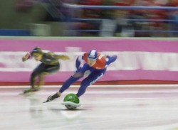 Here's Some Olympic Speed Skating, Mario Kart Style