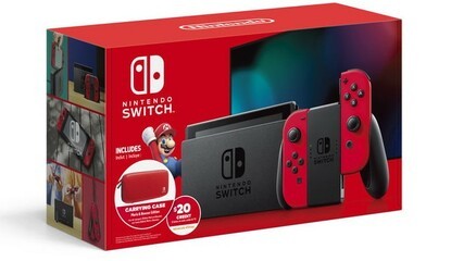 Get $20 eShop Credit And A Carry Case With This Mario Red Joy-Con Switch Bundle