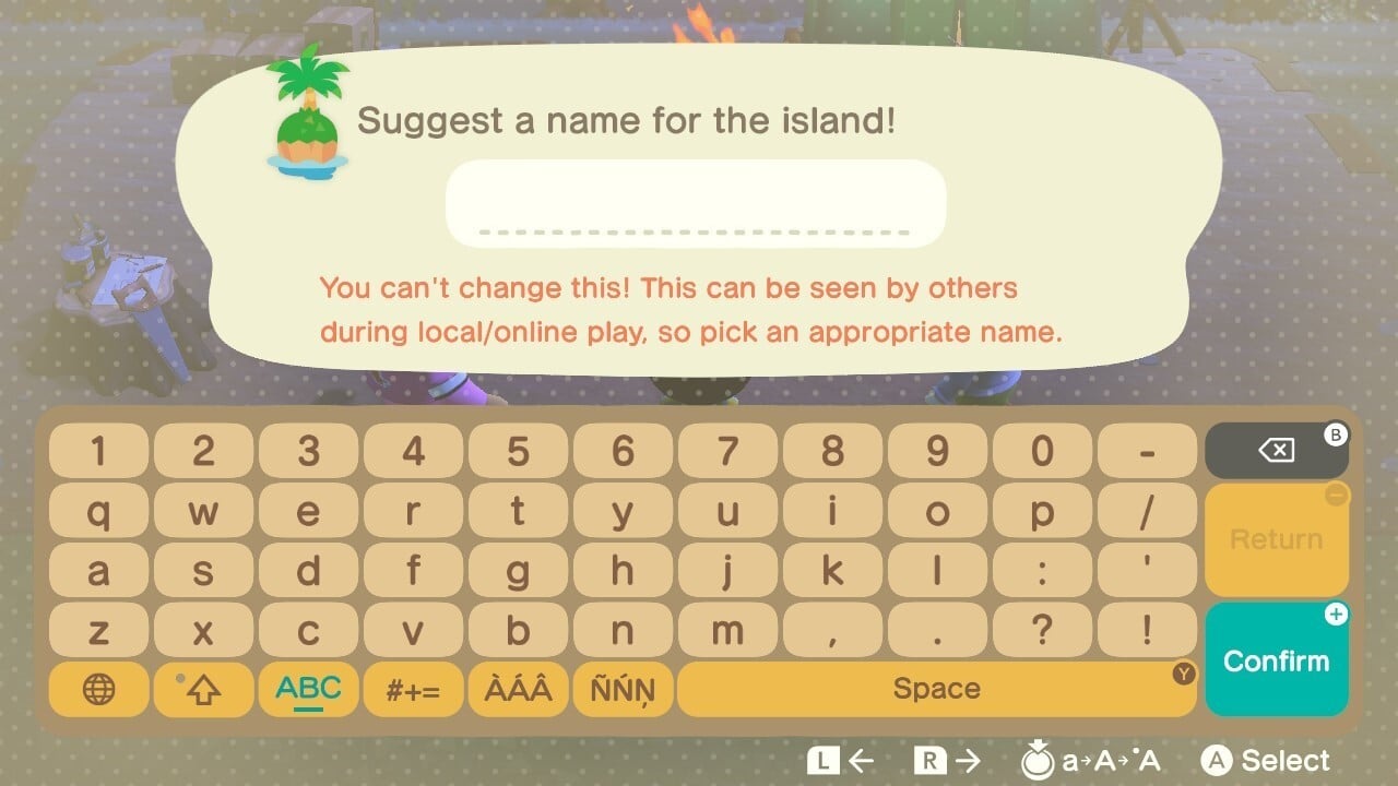 『Animal Crossing: New Horizons: 島の名前のアドバイス