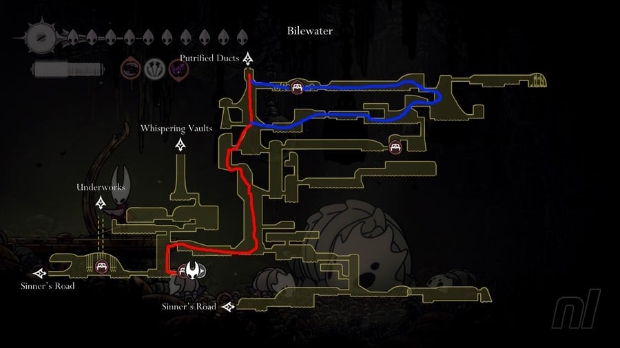 Path to Ducts via Bilewater Silksong