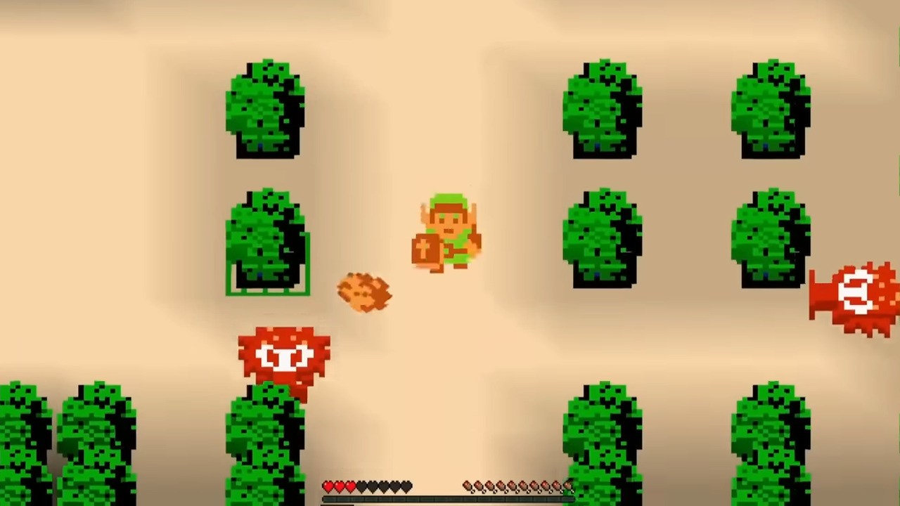 The original 'Legend of Zelda' has been remade in Minecraft, without using  mods