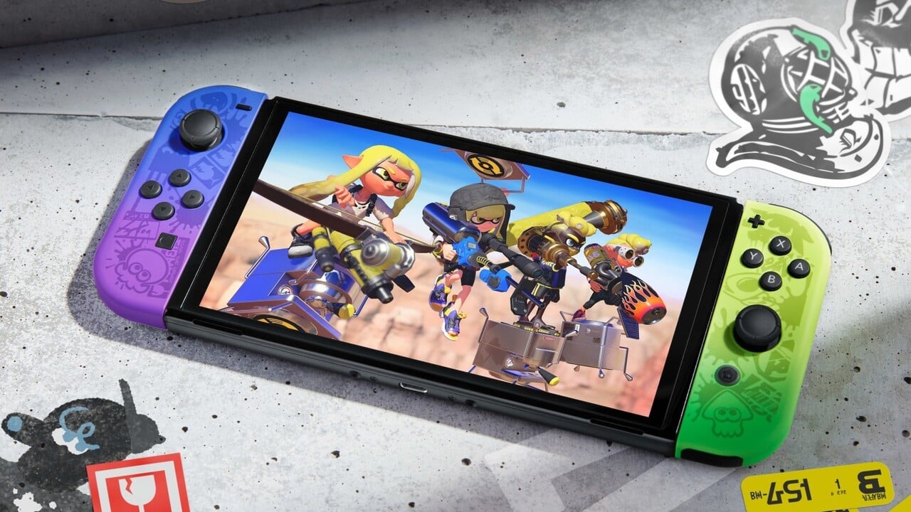 تكشف Nintendo عن Splatoon 3 Switch OLED الجديد والملون