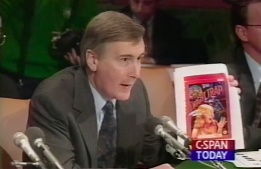 Nintendo of America's Howard Lincoln makes an example out of Night Trap during the 1993 Senate Hearings on Video Game Violence