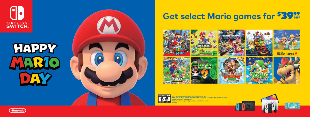 Nintendo's “Mar10 Day” sale discounts a bunch of Mario games for
