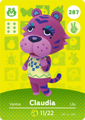 Claudia amiibo card