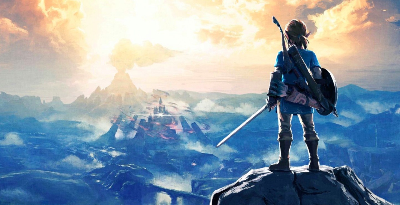 I made a botW wallpaper (inspired by LoL's Legends never die