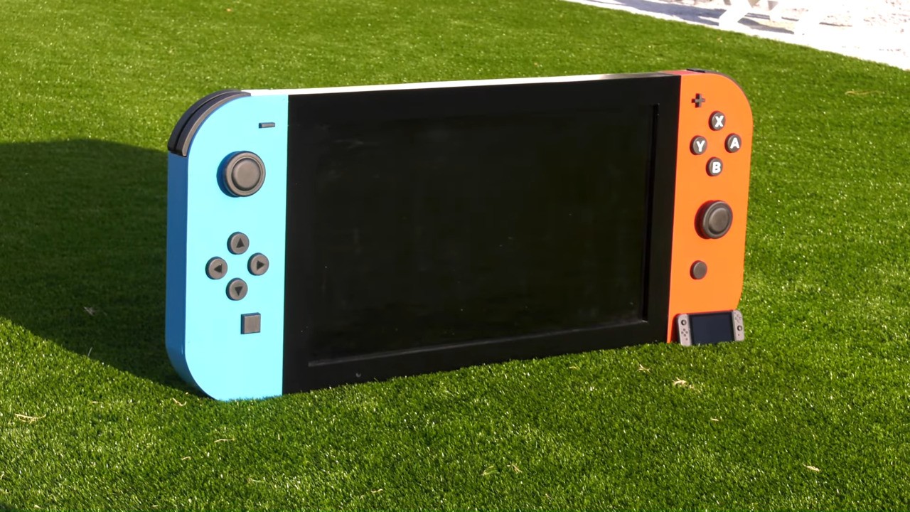 Random: someone made the biggest Nintendo switch in the world and it actually works