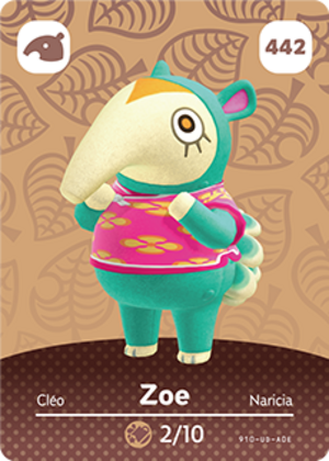 Zoe amiibo card