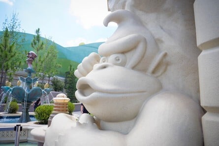 Located in Celestial Park (just outside of Super Nintendo World), you'll find a store adorned with stone statues of Nintendo's characters