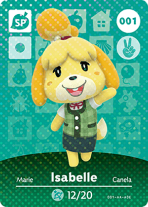 Isabelle amiibo card