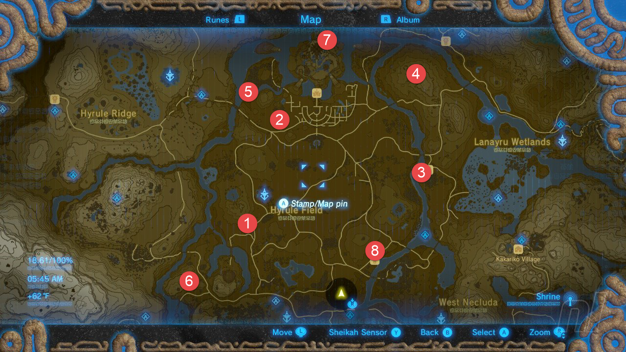 Zelda Breath of the Wild Shrine Locations, Breath of the Wild Dungeons