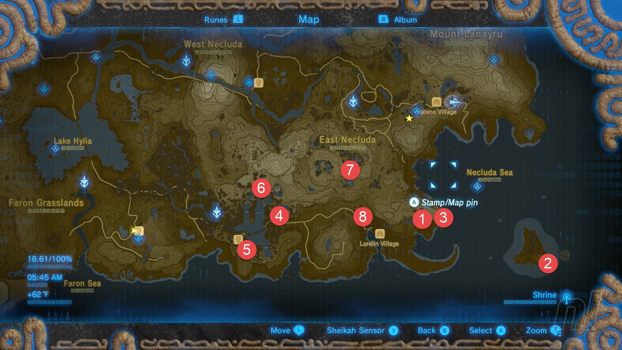 Map - The Legend of Zelda: Breath of the Wild