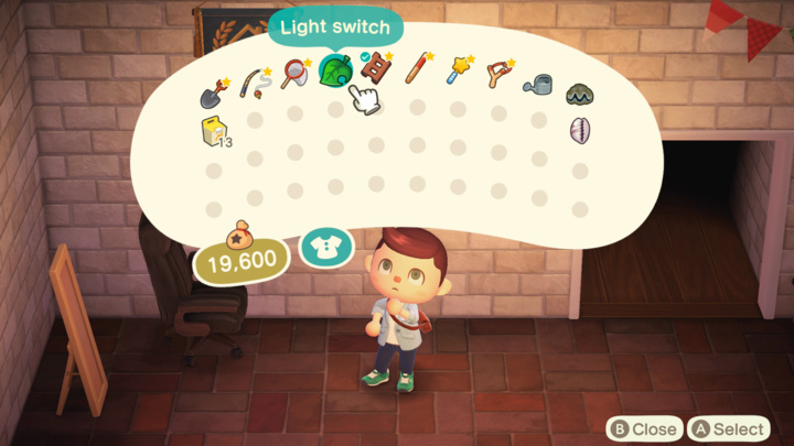 Animal crossing shop light switch