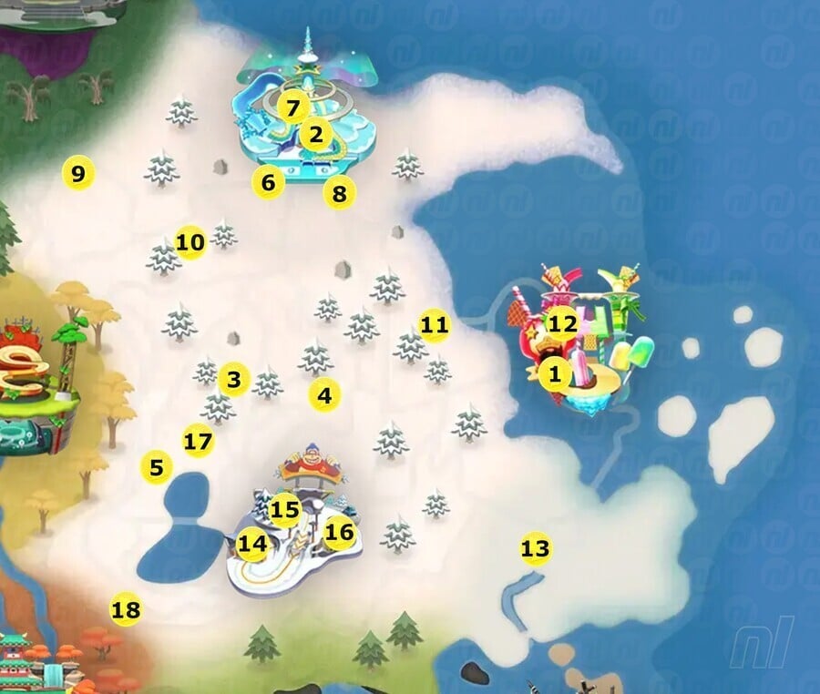 Snow Region Peach Medallion Map Mario Kart World