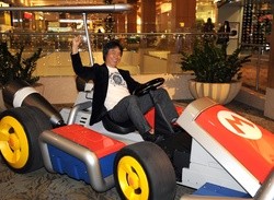 Photos of Shigeru Miyamoto Sat in a Real Life Mario Kart
