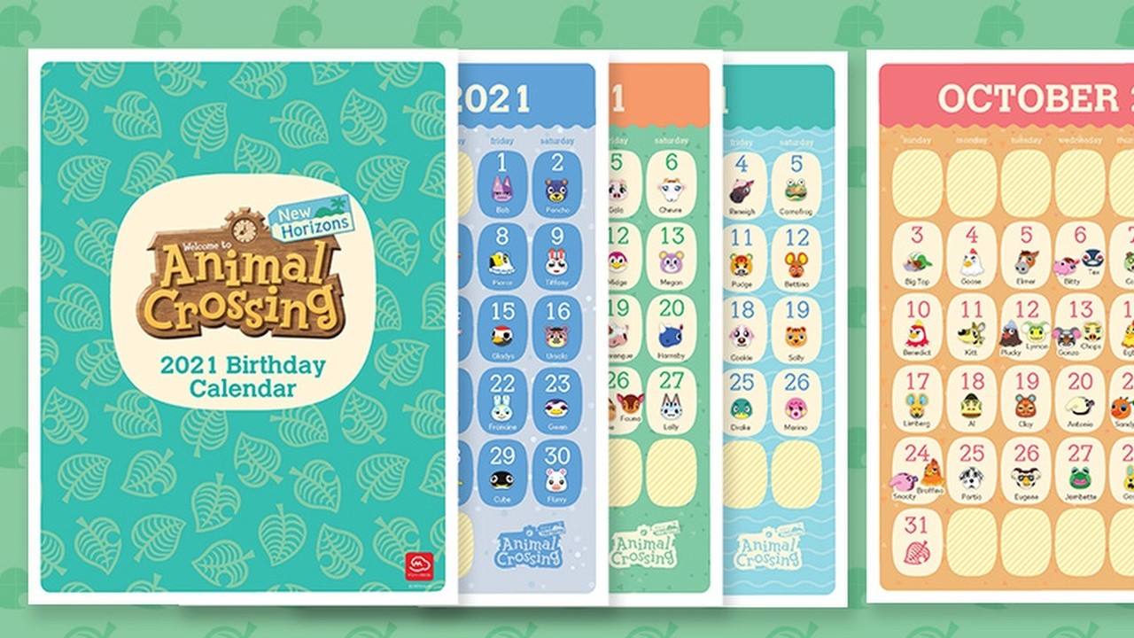 Nintendo shares Animal Crossing 2021 birthday calendar (North America)