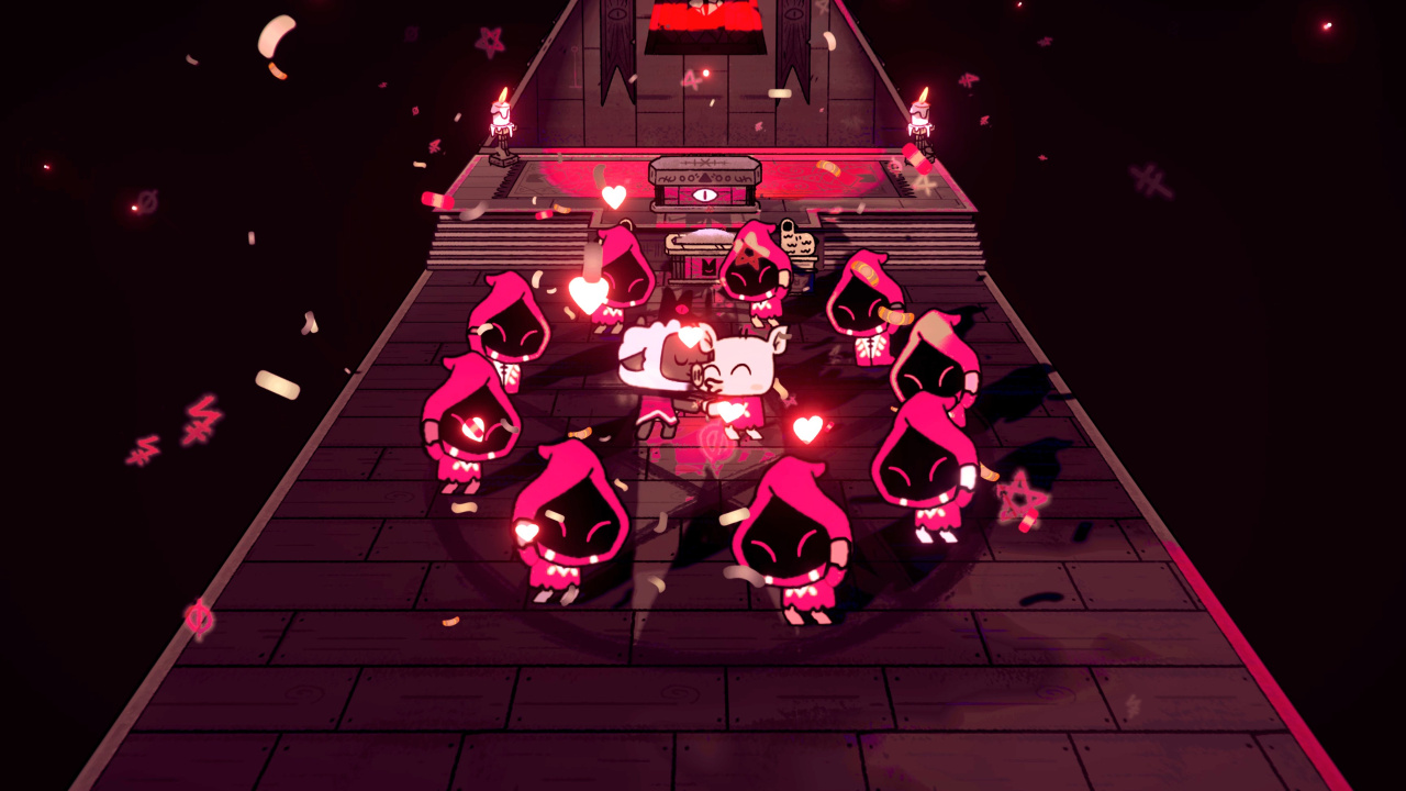 Devolver's Cult of the Lamb is an action game with sinister base building