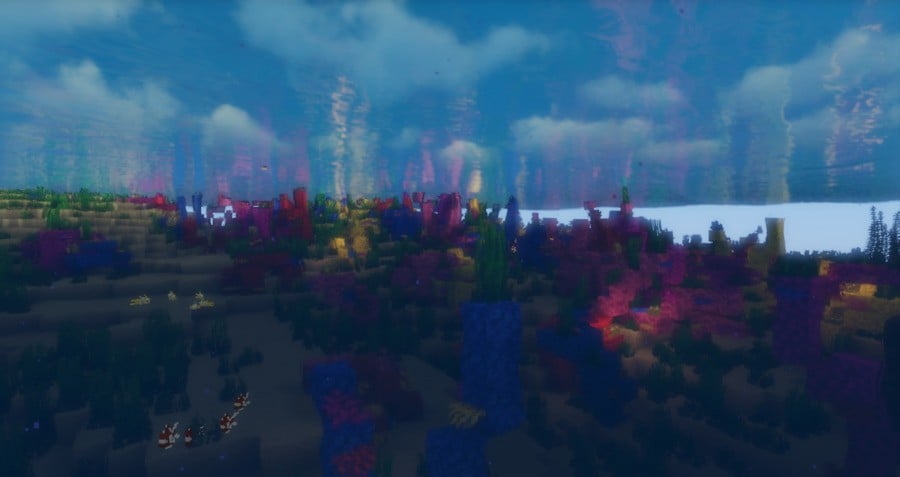 Minecraft: An underwater coral reef