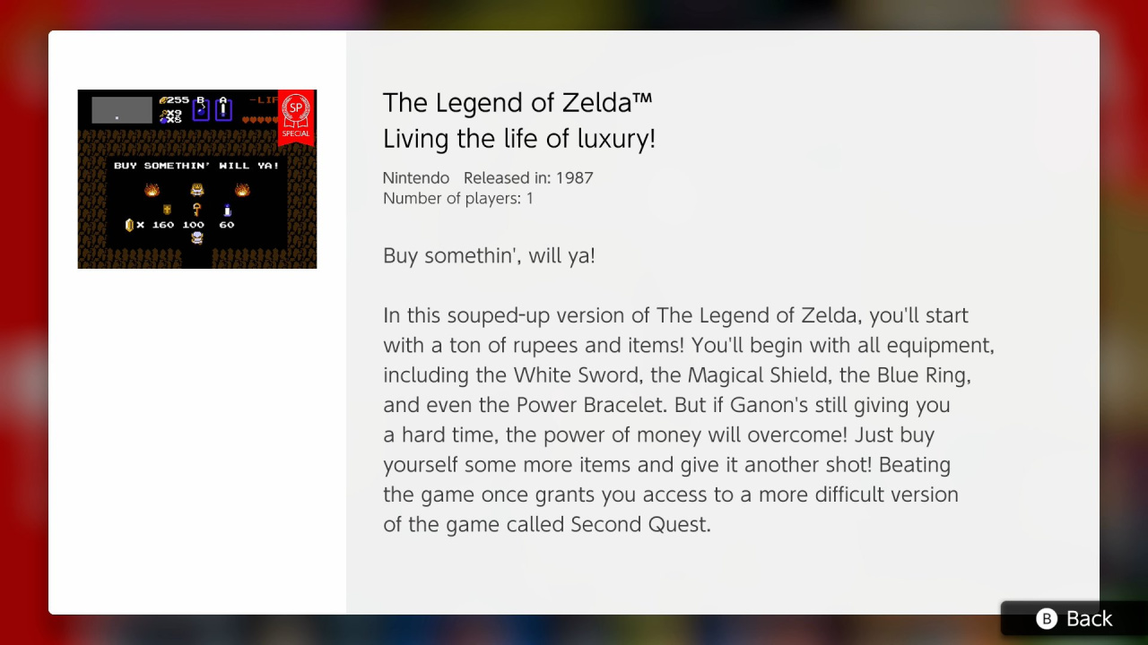 Surprise! A Special Version Of The Legend Of Zelda Has Appeared In The  Switch's NES Library