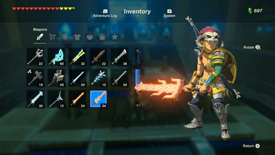 Many weapon and armor options allow you to be the Link you want to be