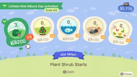 Nature Day Nook Miles Achievements Animal Crossing New Horizons