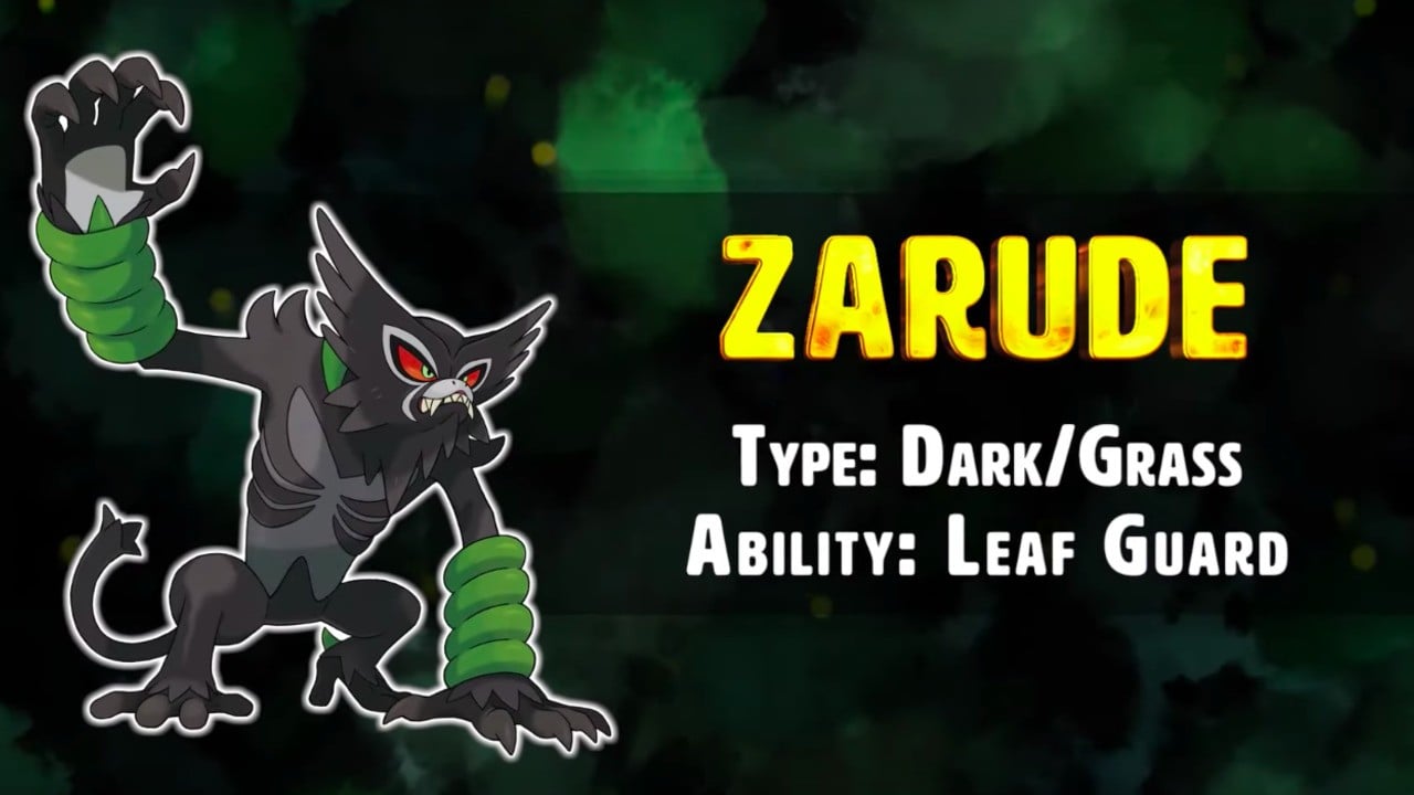 The Monkey Like Zarude Is The New Mythical Pokemon In Sword And Shield Nintendo Life