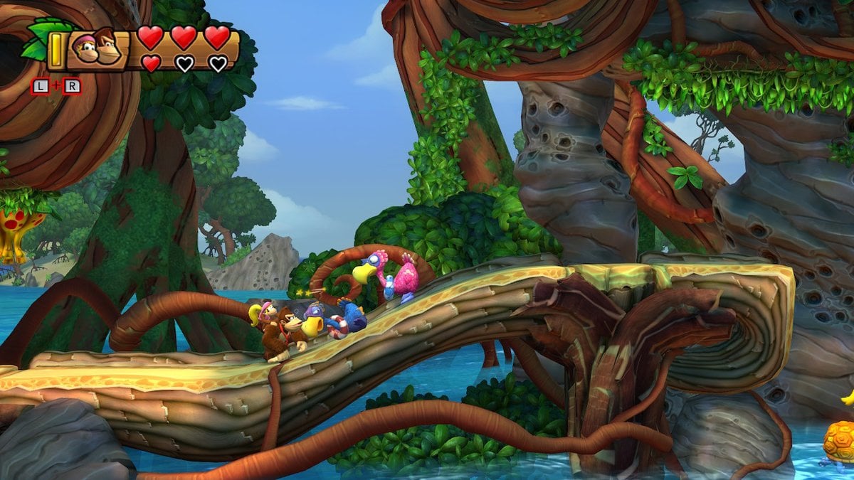 In Donkey Kong Country: Tropical Freeze's normal mode, DK can be seen  playing a 3DS in an idle animation. In Funky Mode, which is exclusive to  the Nintendo Switch port, he plays